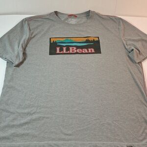 L.L.Bean Men’s Large Graphic Logo T-Shirt Outdoor Casual Gray